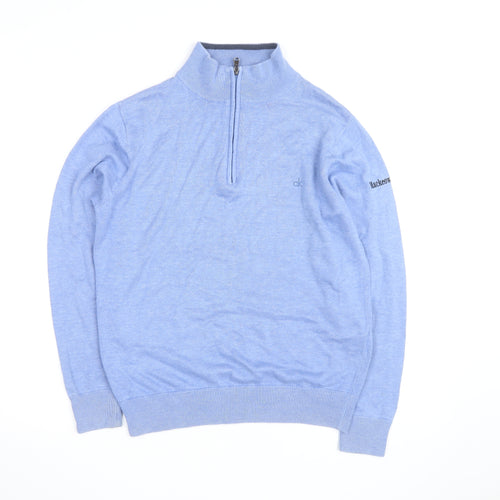 Calvin Klein Men’s Blue 1/4 Zip Golf Jumper Size S