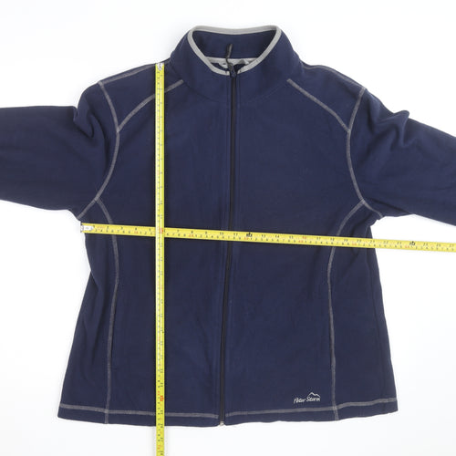 Peter Storm Women’s Navy Full Zip Fleece Sweatshirt Size 18