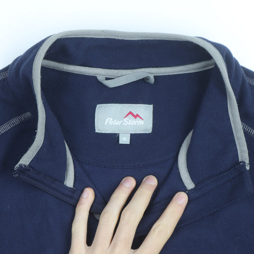 Peter Storm Women’s Navy Full Zip Fleece Sweatshirt Size 18