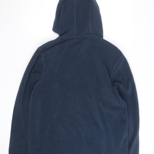 Weird Fish Men's Navy Fleece 1/2 Zip Hooded Pullover L