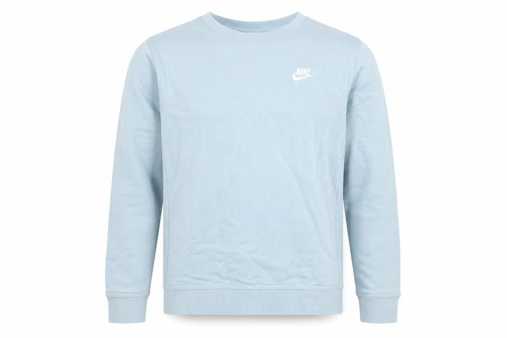 Front view of Nike Men's Blue XL Crew Neck Pullover Sweatshirt