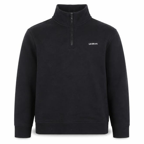 LA Gear Teen Black 1/4 Zip Fleece Sweatshirt UK 16 Regular Fit
