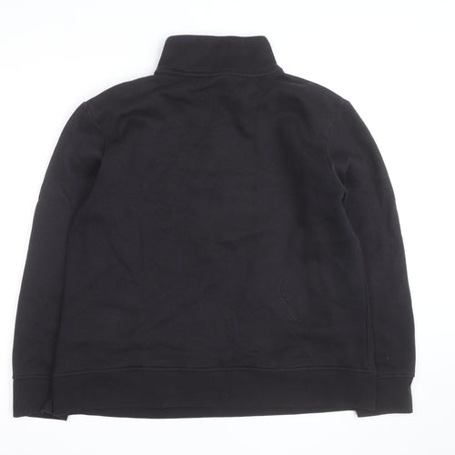 LA Gear Teen Black 1/4 Zip Fleece Sweatshirt UK 16 Regular Fit