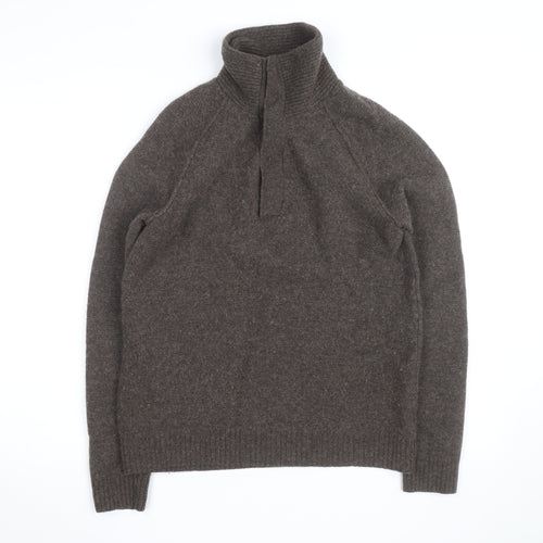 Gap Mens Brown Wool High Neck Pullover Jumper Size M