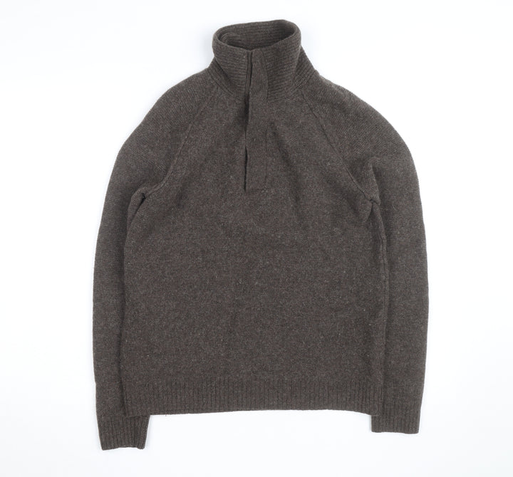 Gap Mens Brown Wool High Neck Pullover Jumper Size M