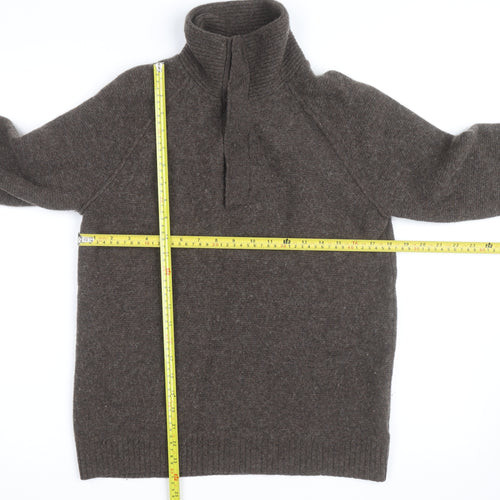 Gap Mens Brown Wool High Neck Pullover Jumper Size M