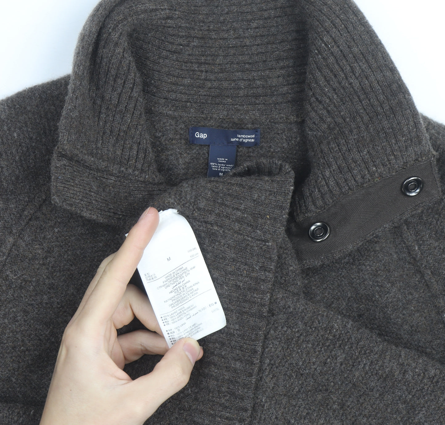 Gap Mens Brown Wool High Neck Pullover Jumper Size M