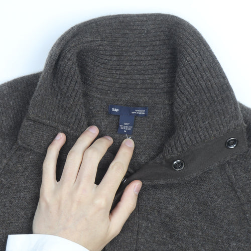 Gap Mens Brown Wool High Neck Pullover Jumper Size M