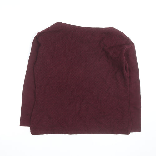 FatFace Womens Red Cotton Blend Crew Neck Jumper Size 12