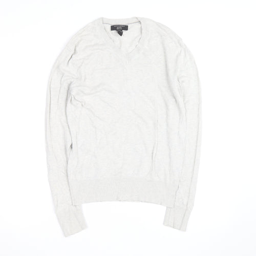 Banana Republic Men’s Beige Silk Linen V-Neck Jumper XS
