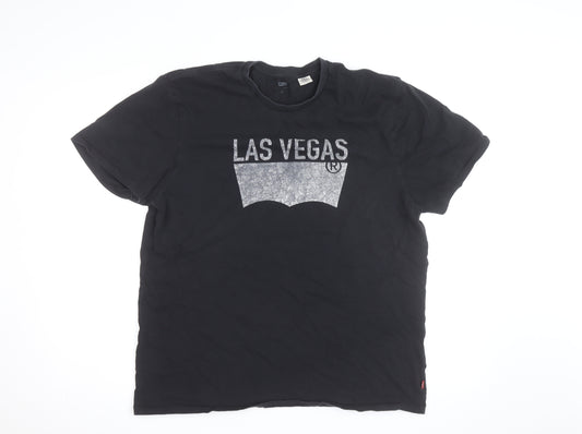 Levi's Men's Black Las Vegas Graphic T-Shirt XL