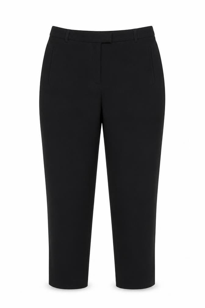 Miss Selfridge Women Black Slim Tailored Ankle Trousers Size 10