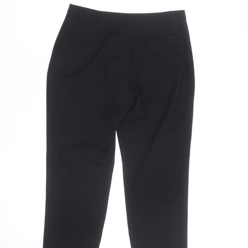 Miss Selfridge Women Black Slim Tailored Ankle Trousers Size 10