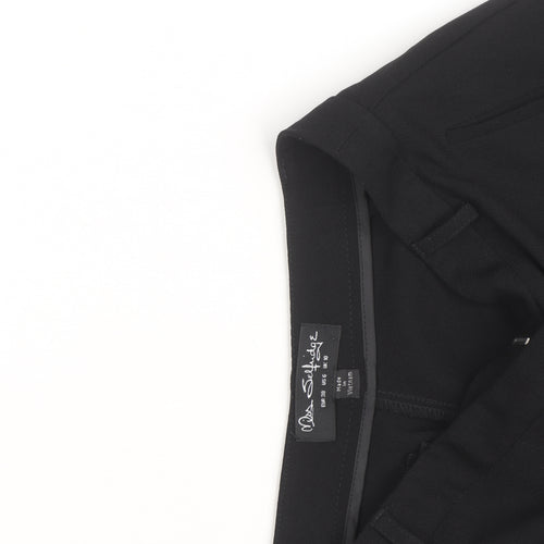 Miss Selfridge Women Black Slim Tailored Ankle Trousers Size 10