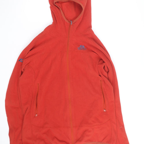 Mountain Equipment Men's Red Full Zip Fleece Hoodie XL Outdoor