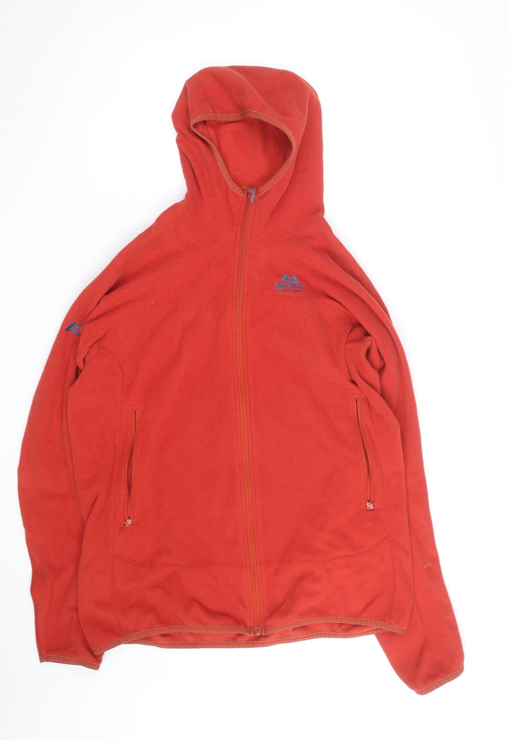 Mountain Equipment Men's Red Full Zip Fleece Hoodie XL Outdoor
