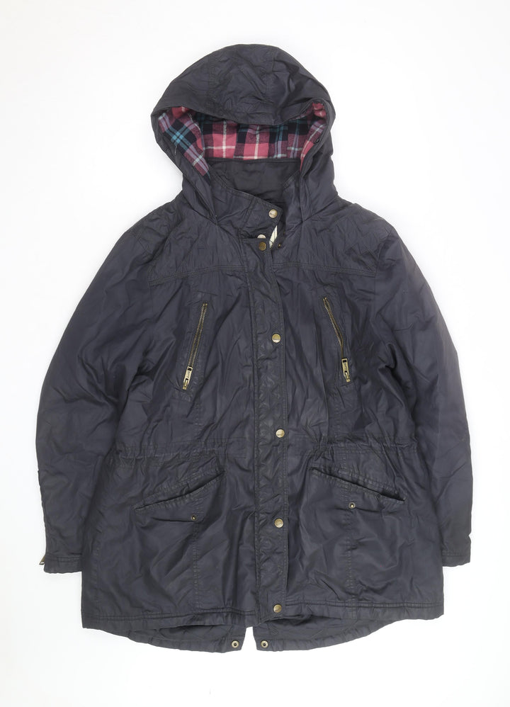Matalan Women’s Black Hooded Long Parka Jacket Size 20