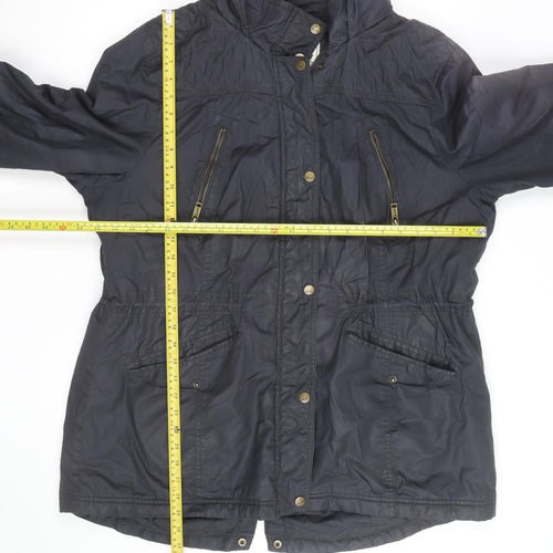 Matalan Women’s Black Hooded Long Parka Jacket Size 20