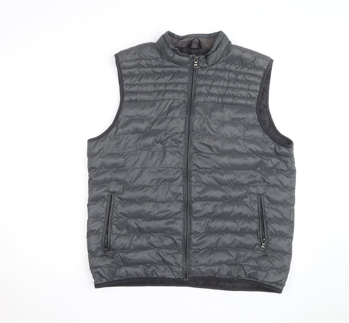 Marks and Spencer Men's Grey Puffer Gilet Waistcoat Size L
