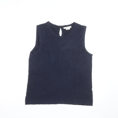 Boden Women's Blue Cotton Sleeveless Tank Top M
