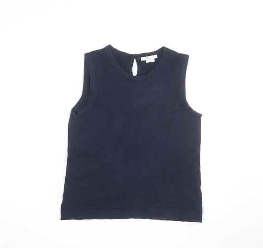 Boden Women's Blue Cotton Sleeveless Tank Top M