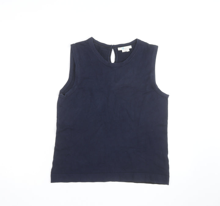 Boden Women's Blue Cotton Sleeveless Tank Top M