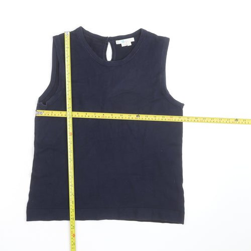 Boden Women's Blue Cotton Sleeveless Tank Top M