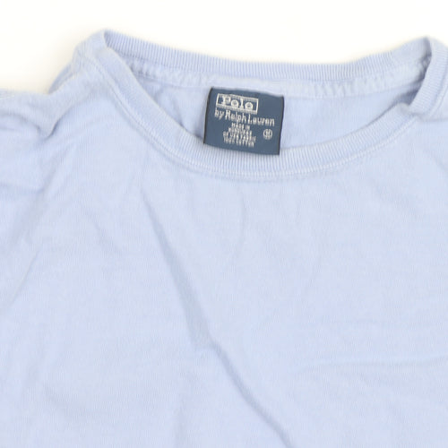 Ralph Lauren Men's Blue Long Sleeve Cotton Crew Neck Casual Top M