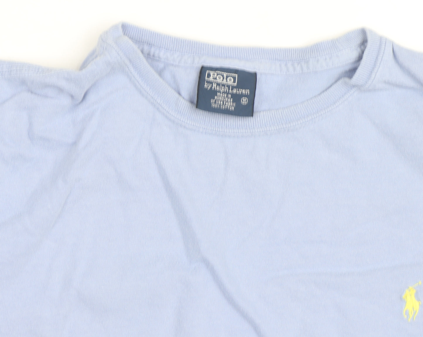 Ralph Lauren Men's Blue Long Sleeve Cotton Crew Neck Casual Top M
