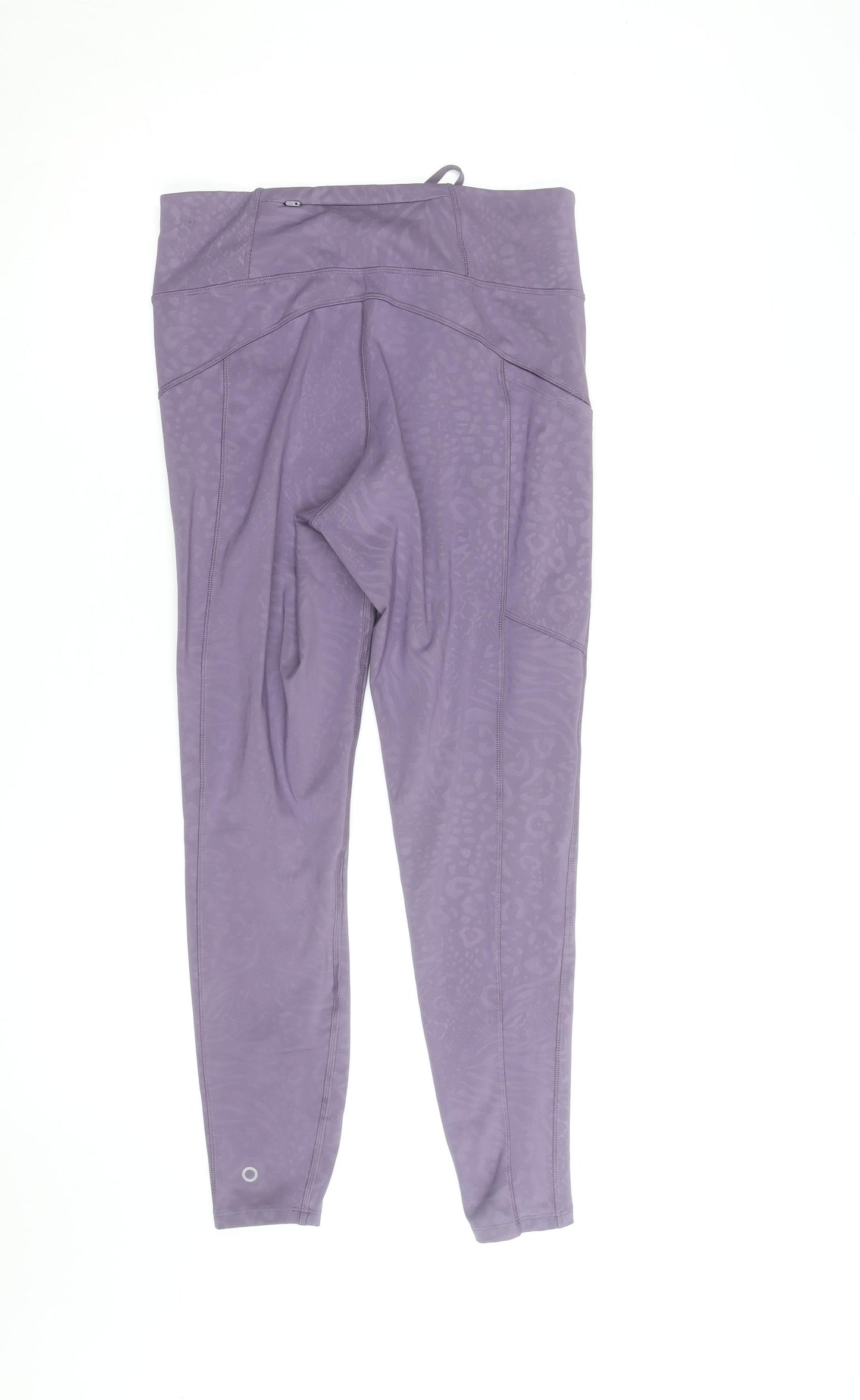 Marks and Spencer Goodmove Purple Animal Print Womens Leggings Size 14