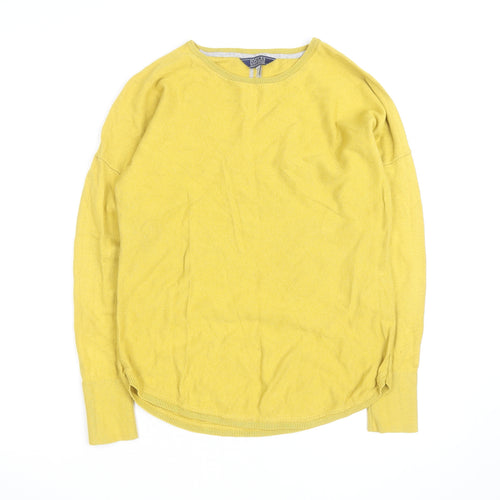 Joules Women’s Yellow Cotton Crew Neck Long Sleeve Jumper Size 18