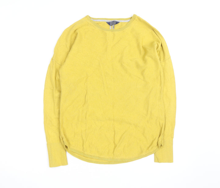 Joules Women’s Yellow Cotton Crew Neck Long Sleeve Jumper Size 18