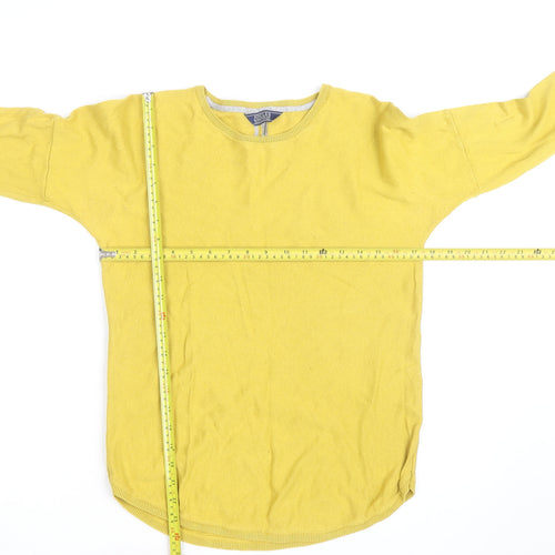 Joules Women’s Yellow Cotton Crew Neck Long Sleeve Jumper Size 18