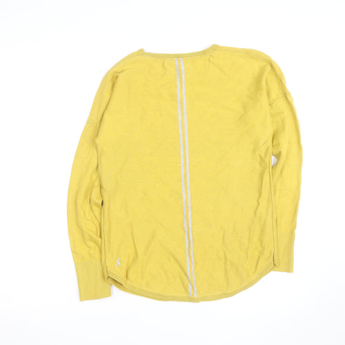 Joules Women’s Yellow Cotton Crew Neck Long Sleeve Jumper Size 18