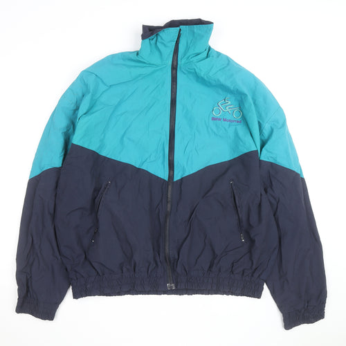 BMW Motorrad Men's Blue 2XL Vintage Nylon Windbreaker Jacket