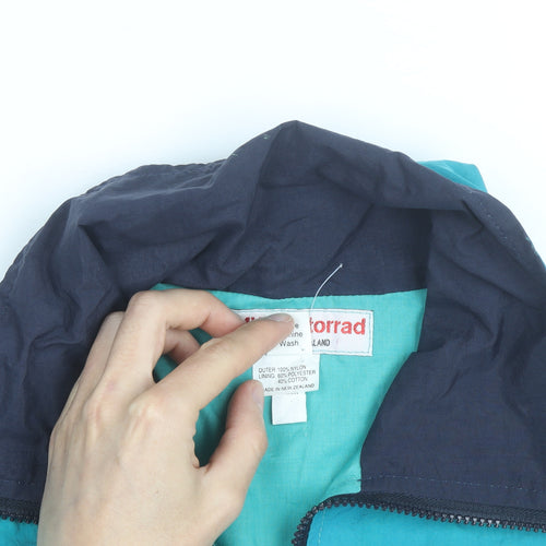 BMW Motorrad Men's Blue 2XL Vintage Nylon Windbreaker Jacket