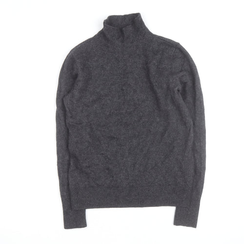 Banana Republic Women’s Grey Cashmere Roll Neck Jumper XS