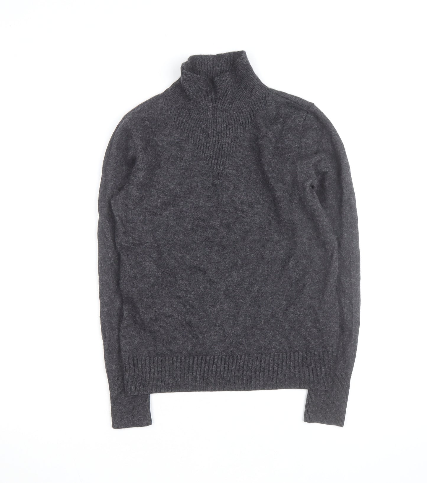Banana Republic Women’s Grey Cashmere Roll Neck Jumper XS