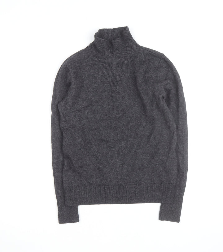 Banana Republic Women’s Grey Cashmere Roll Neck Jumper XS
