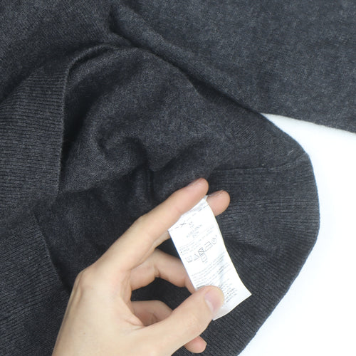 Banana Republic Women’s Grey Cashmere Roll Neck Jumper XS