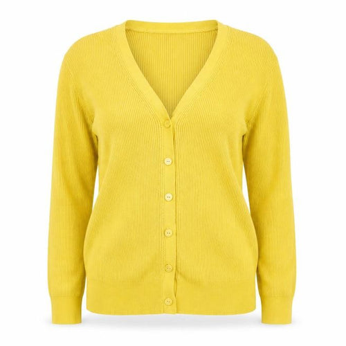 Marks and Spencer Women’s Yellow V-Neck Button Cardigan Size 14