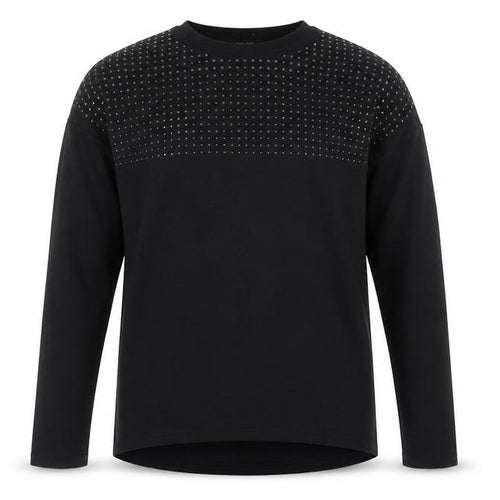 New Look Men’s Black Studded Crew Neck Long Sleeve Jumper Size S