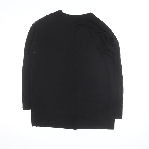 New Look Men’s Black Studded Crew Neck Long Sleeve Jumper Size S