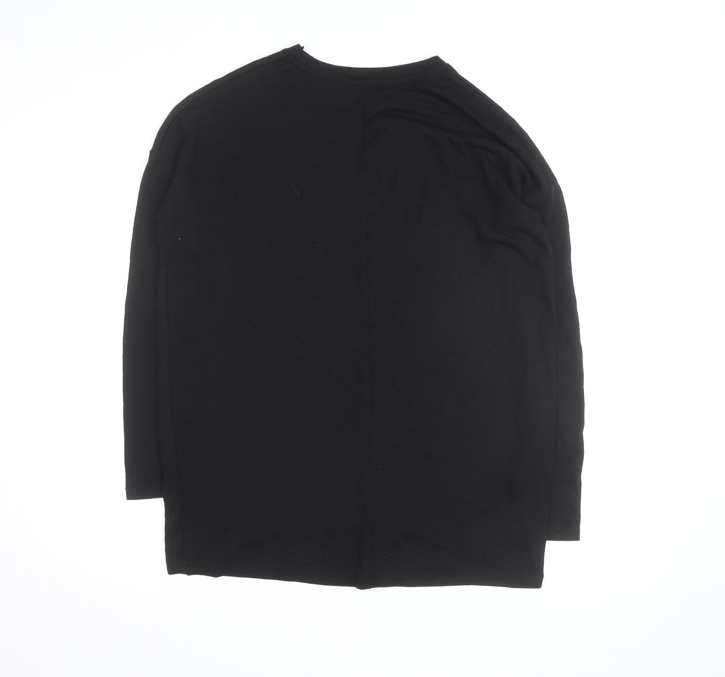 New Look Men’s Black Studded Crew Neck Long Sleeve Jumper Size S