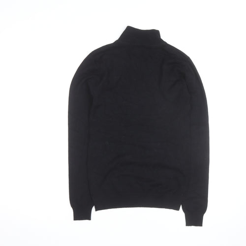 Apricot Womens Black Embellished Mock Neck Jumper UK 8