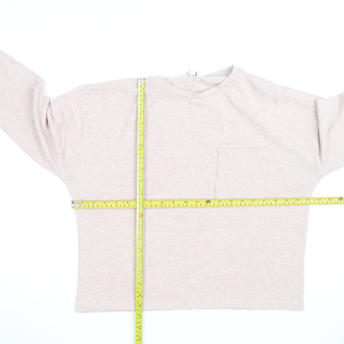 Dunelm Women’s Pink Crew Neck Long Sleeve Relaxed Fit Jumper Size 12