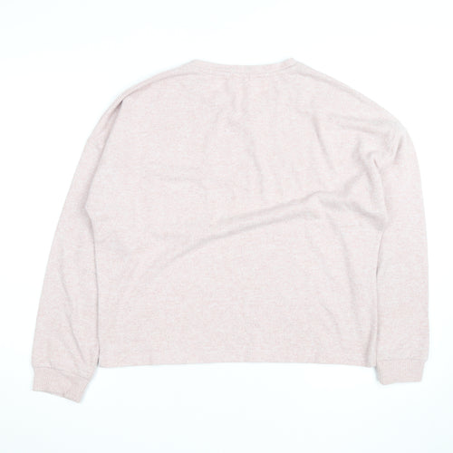 Dunelm Women’s Pink Crew Neck Long Sleeve Relaxed Fit Jumper Size 12