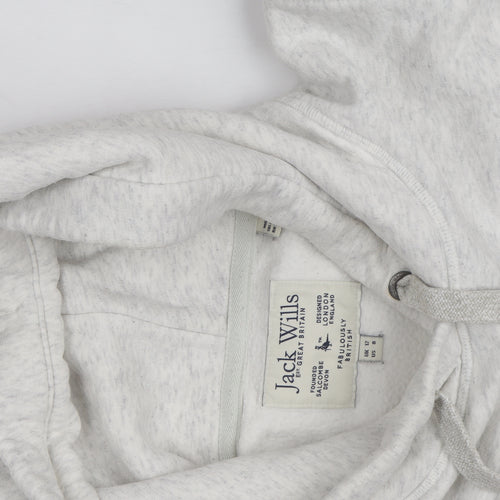 Jack Wills Women's Grey Pullover Hoodie Size 12 Cotton Blend Casual