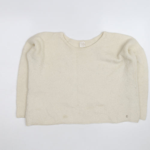 Les Petits Hauts Women’s Ivory Mohair Alpaca Knit Jumper L