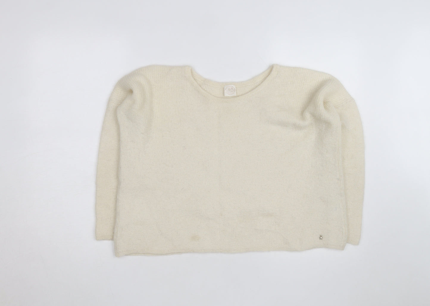 Les Petits Hauts Women’s Ivory Mohair Alpaca Knit Jumper L